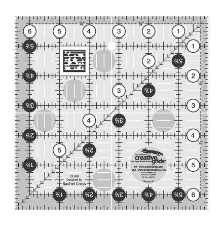 Linjal Creative Grids 6&#39;&#39; x 6&#39;&#39; (12008)