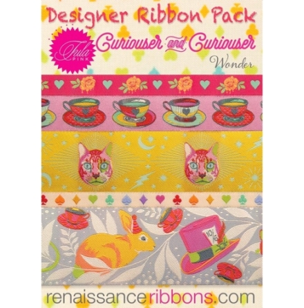 Designer Ribbon Pack Tula Pink Curiouser and Curiouser Wonder  (16600)