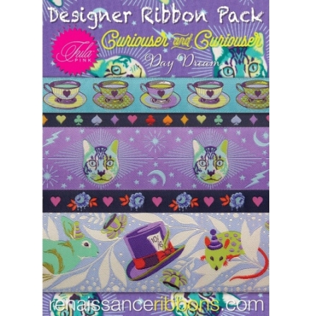 Designer Ribbon Pack Tula Pink Curiouser and Curiouser Day Dream  (16601)