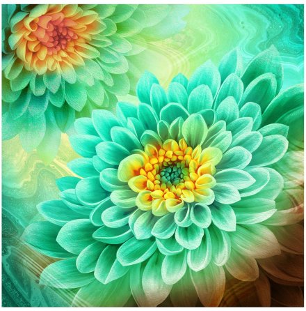 Dahlia Panel Grn (16704)