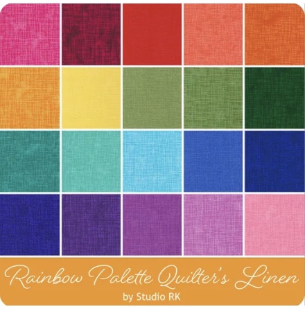 Charmpack Quilters Linen Rainbow Palette (17202)