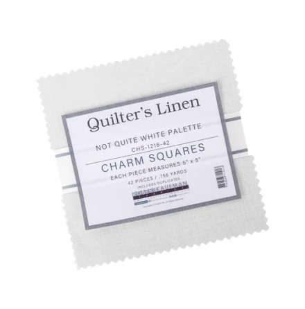 Quilters linen Not Quite white Palette Charmpack (17226)