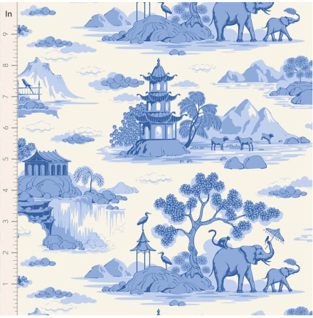 F�rhandsbest�llning S�ljstart 1 juni Tilda Something Blue Cottonview cream (17741)