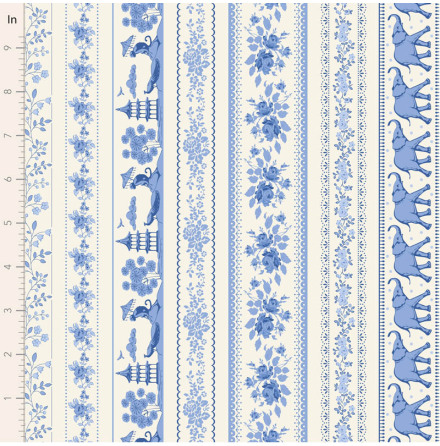 F�rhandsbest�llning S�ljstart 1 juni Tilda Something Blue Borders Blue (17760)